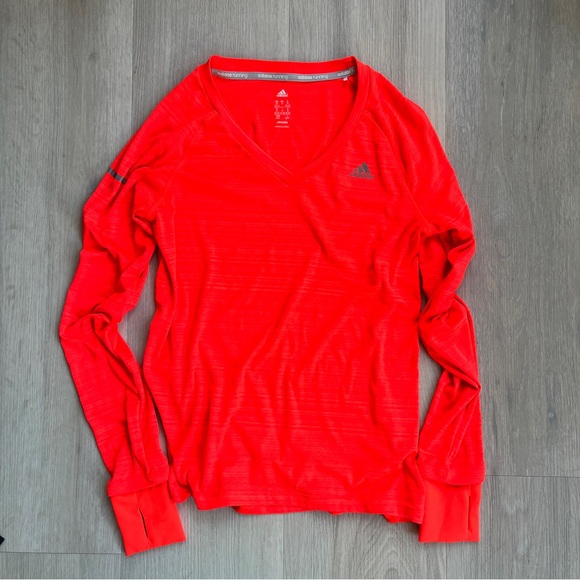 Adidas Women's Vivid Orange Running Top - Picture 1 of 3